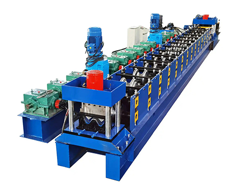 Highway guardrail forming machine