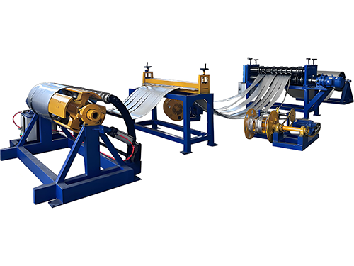 Metal sheet slitting production line